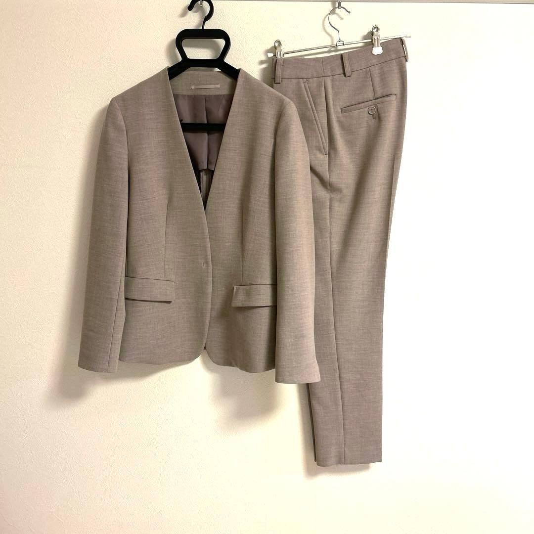 ★美品★スーツスクエア上下セット　Vカラージャケット／パンツDELEGANT