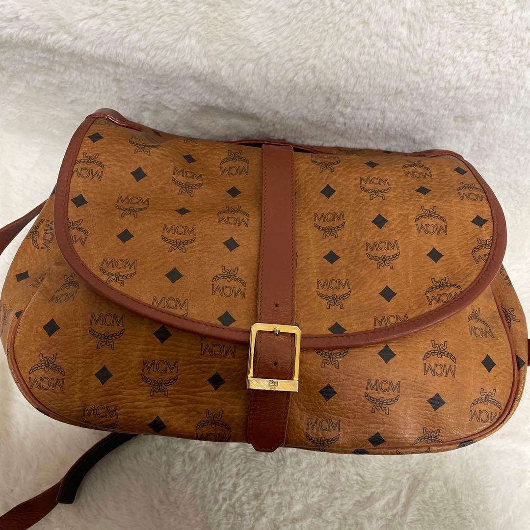 MCM ソミュール　コニャック　ショルダーバッグ　ヴィセトス柄