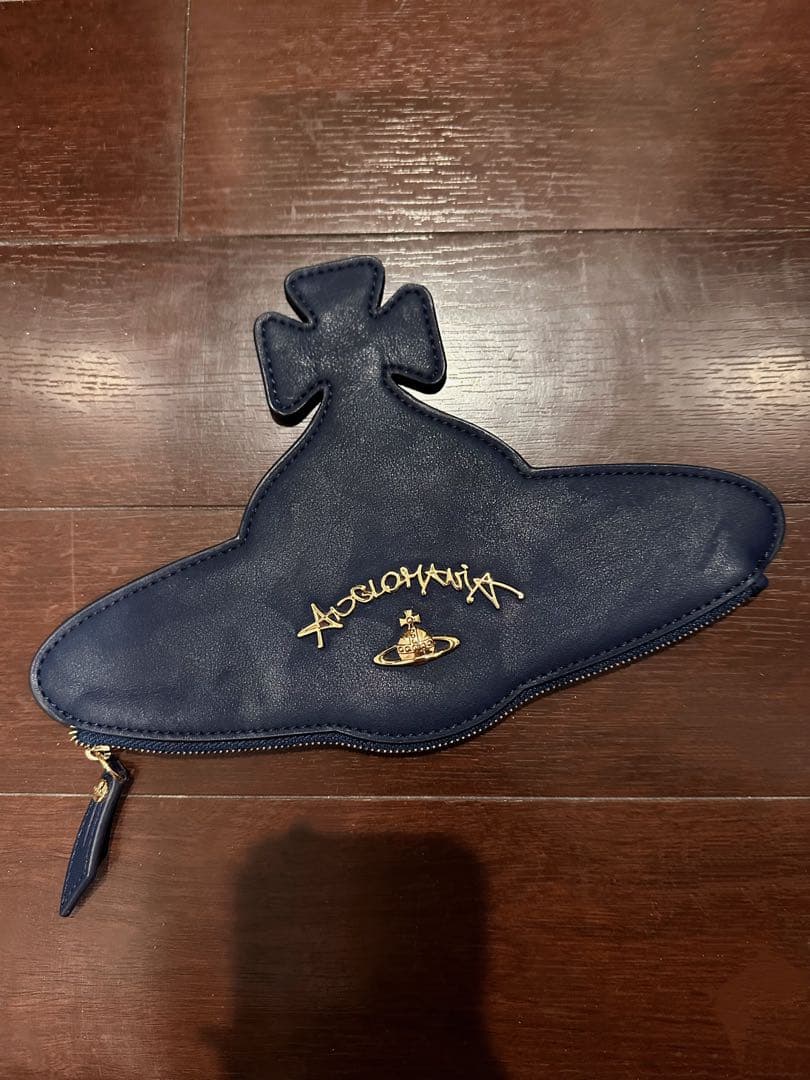 Vivienne westwood レア限定品ユニークデザイン ネイビー ポーチ