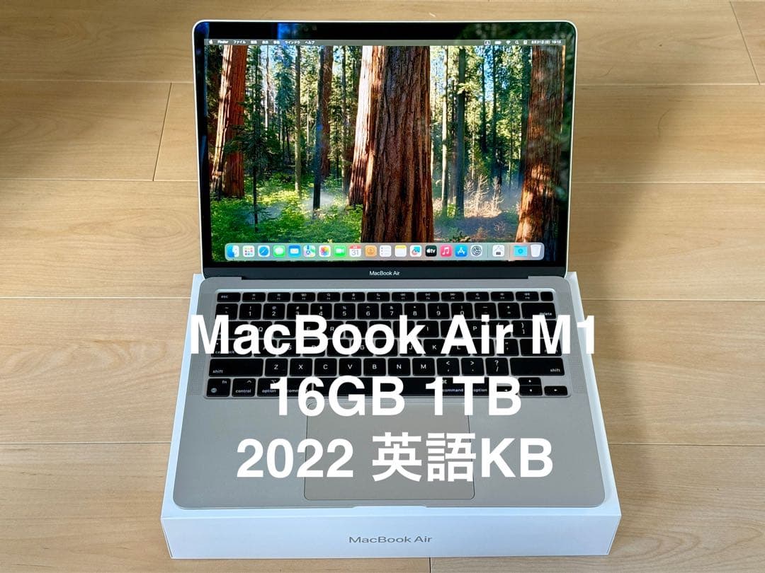 美品 MacBook Air M1 2022 16GB 1TB 英語KB
