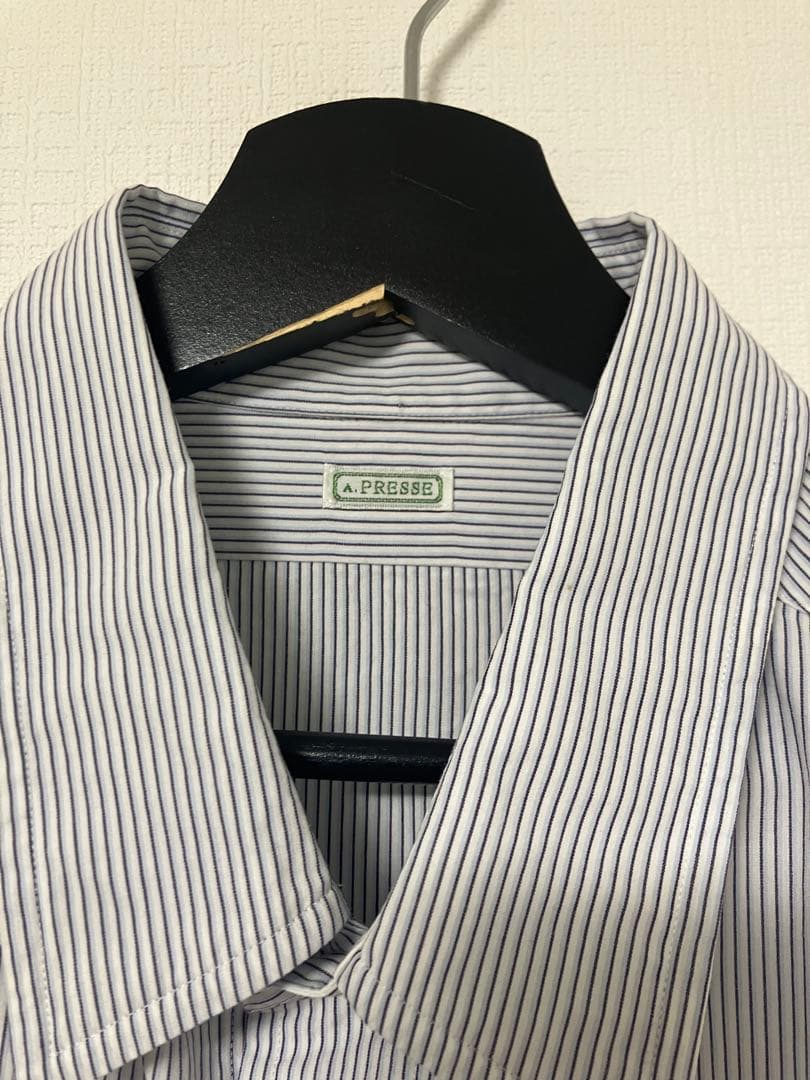 トップス A.PRESSE Regular Collar Shirt 4 stripe