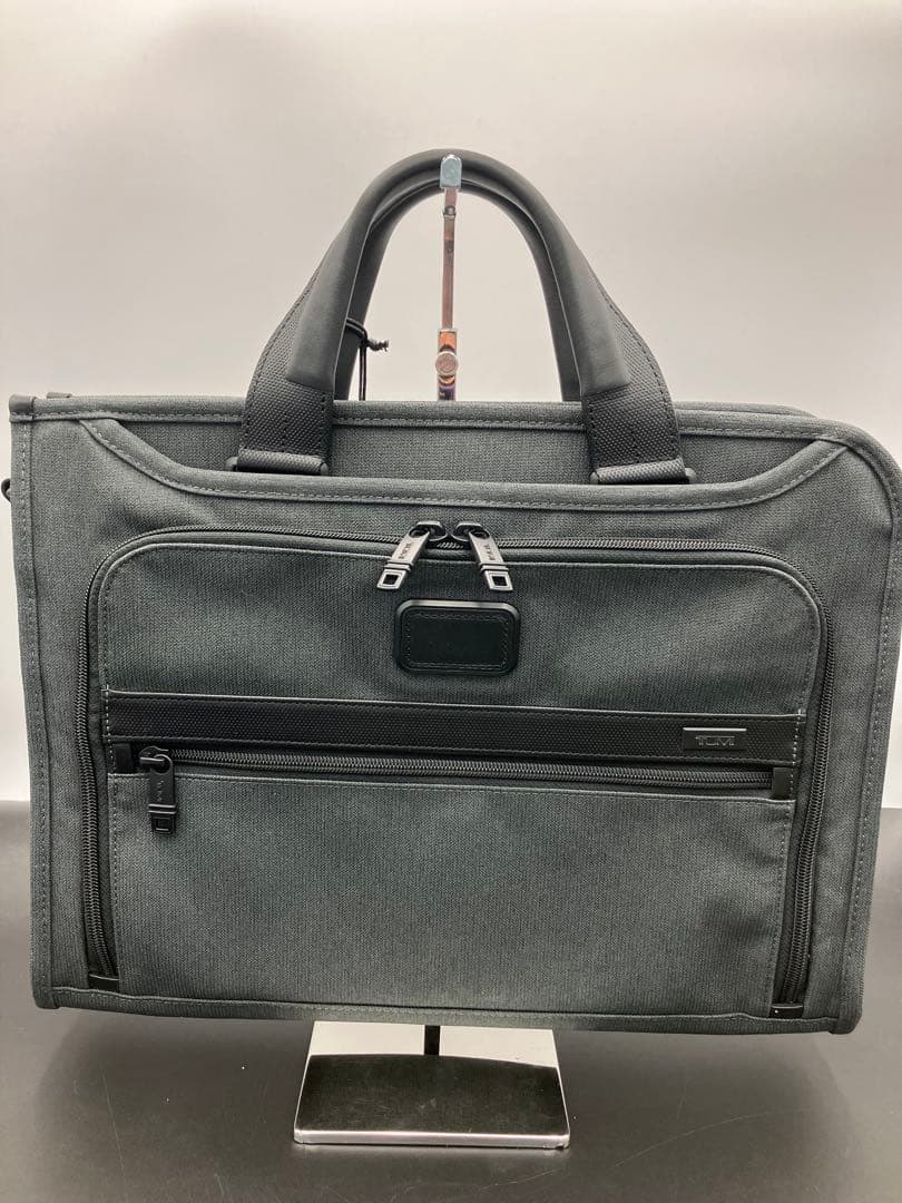 TUMI ALPHA 2 スリムデラックス ブリーフケース キャンバス グレー