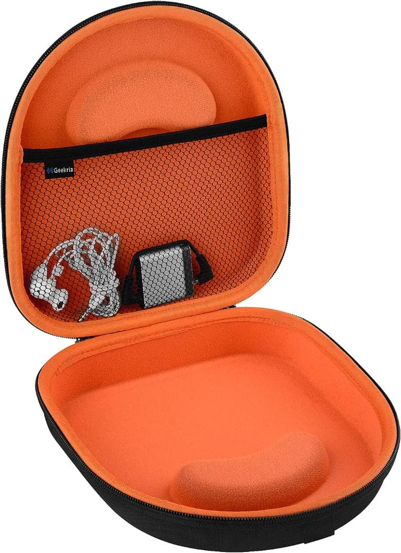 高耐久旅行用ヘッドホンケース 複数モデル対応 収納ポーチ付き ブラック