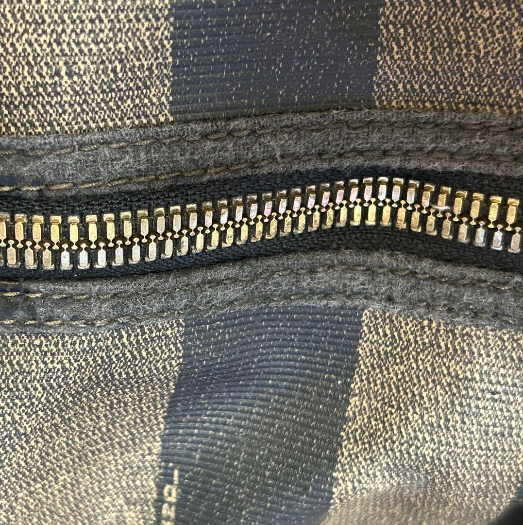 FENDI フェンディ ペカン柄 ミニ ボストンバッグ ハンドバッグ 鍵付