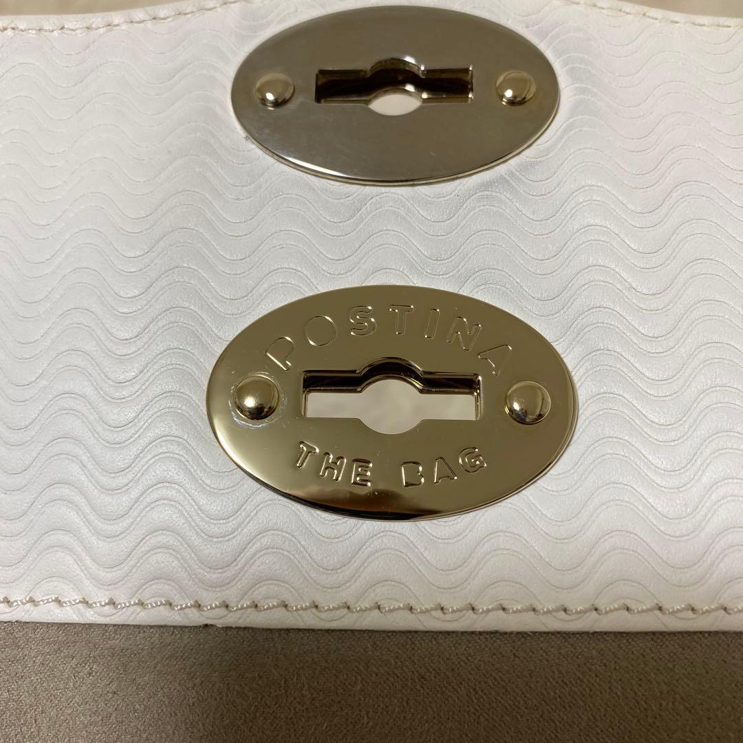 ザネラート ポスティーナ レザー ターンロック ハンドバッグ 2WAY 美品