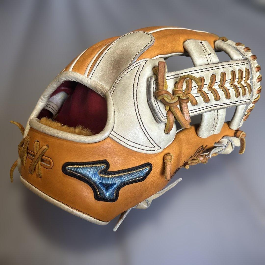 【目立った傷なし】ミズノプロ　内野手用グローブ　少し硬い