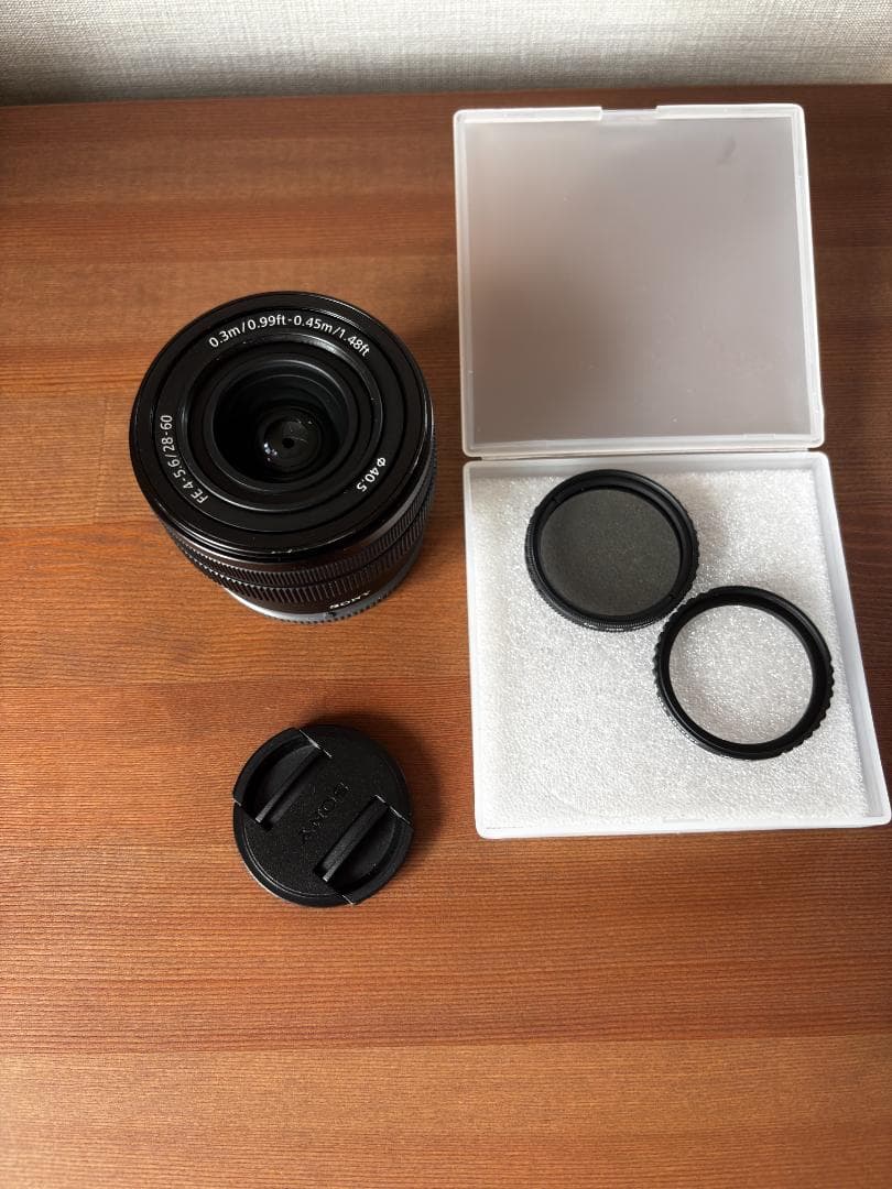 Eマウント 28-60mm F4ー5.6レンズ フィルター付き