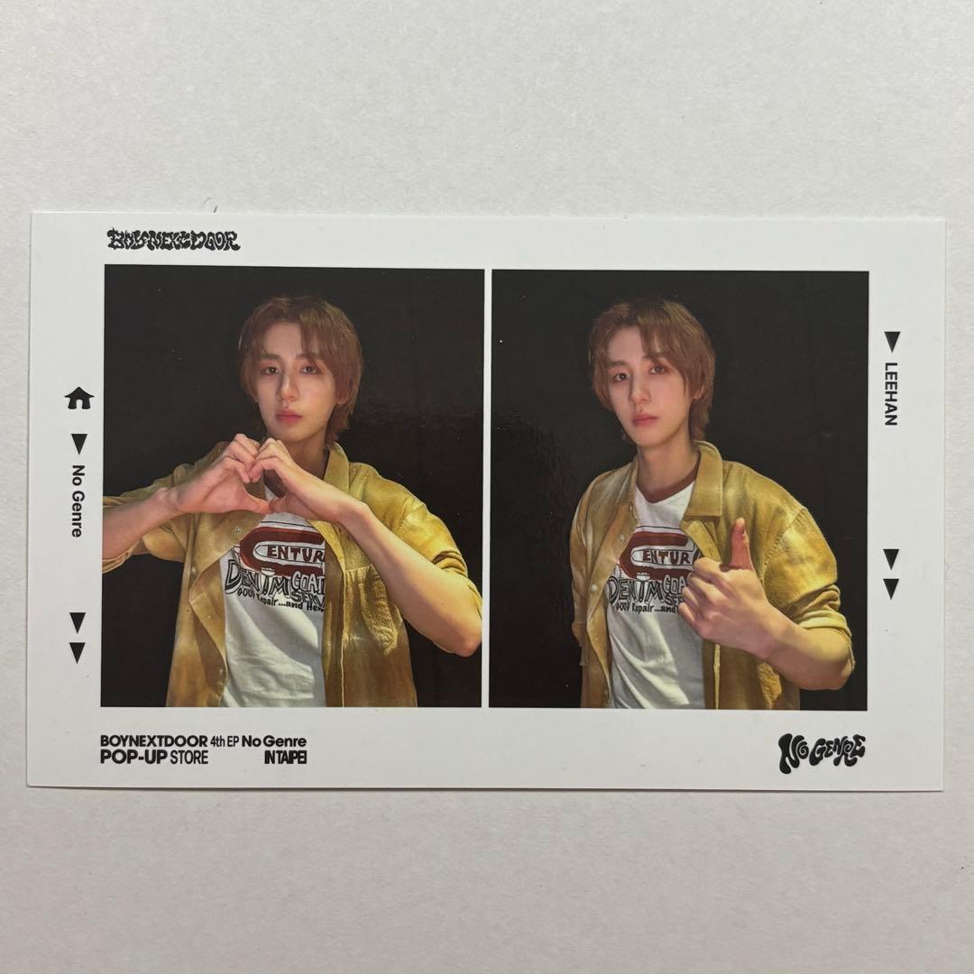 boynextdoor no genreポップアップ 台湾 台北 イハン トレカ