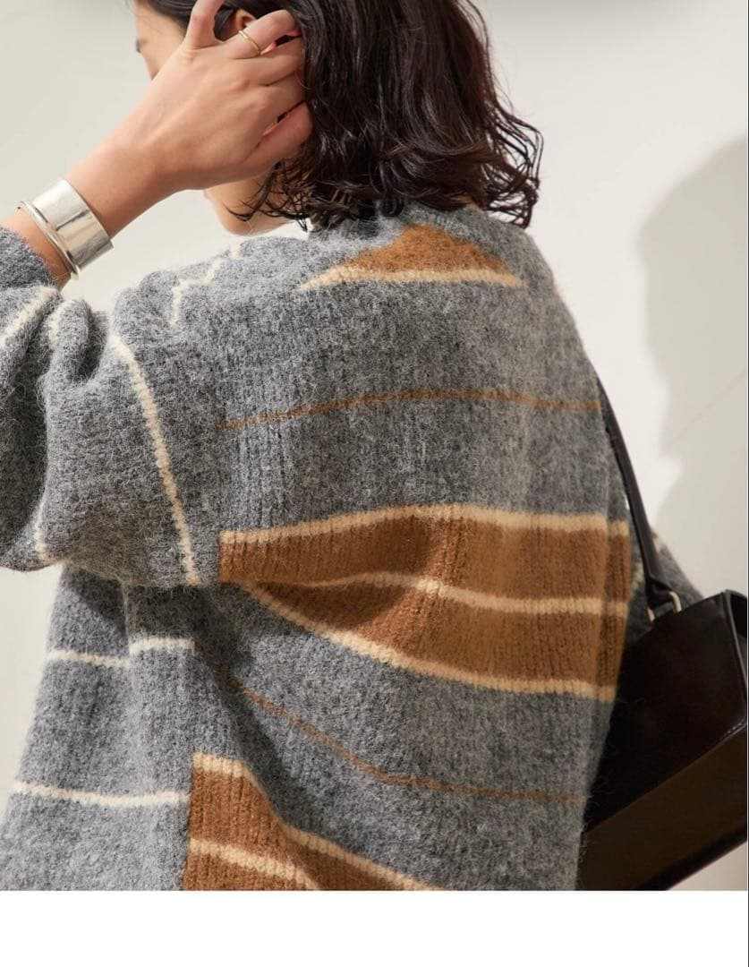 JOURNALSTANDARDL'ESSAGE ウールシャギーMIXボーダー