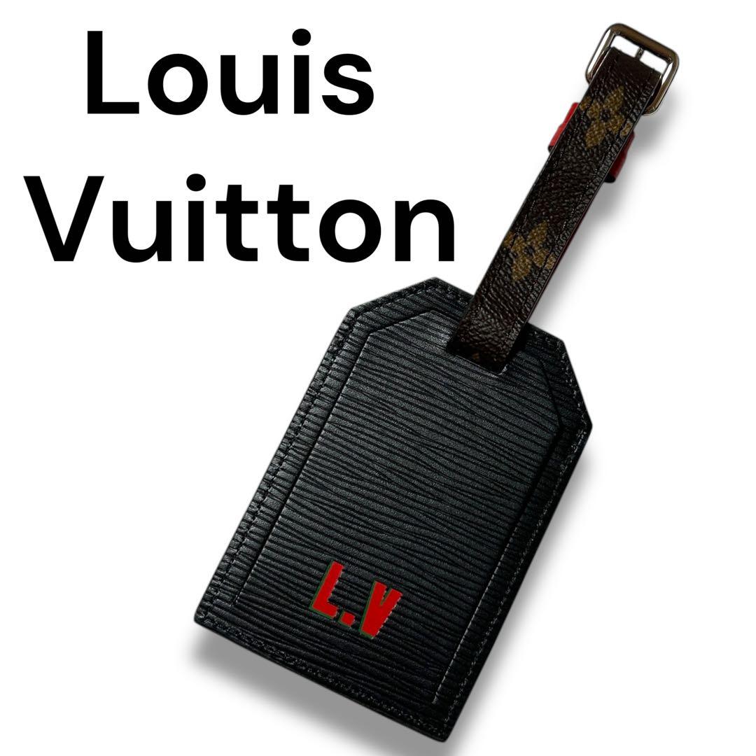 【美品】ルイ・ヴィトン エピ ポルト アドレス ネームタグ モノグラム チャーム