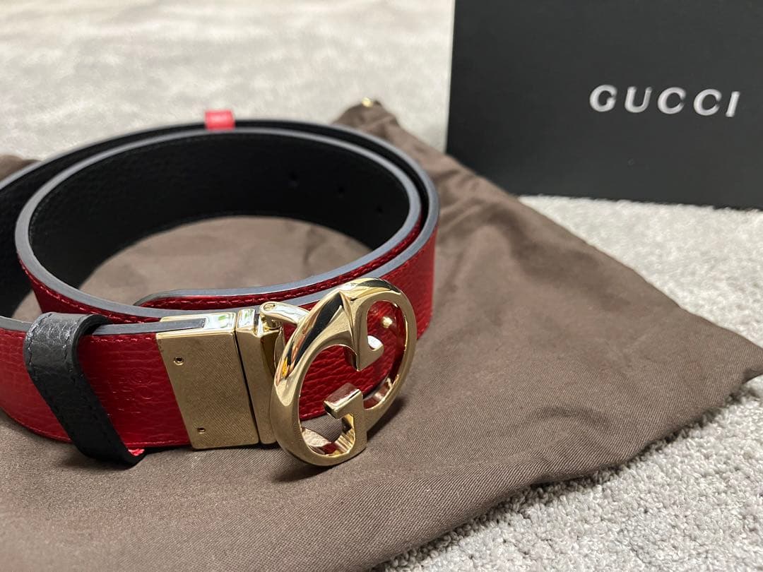 購入者確定　GUCCI 赤ベルト
