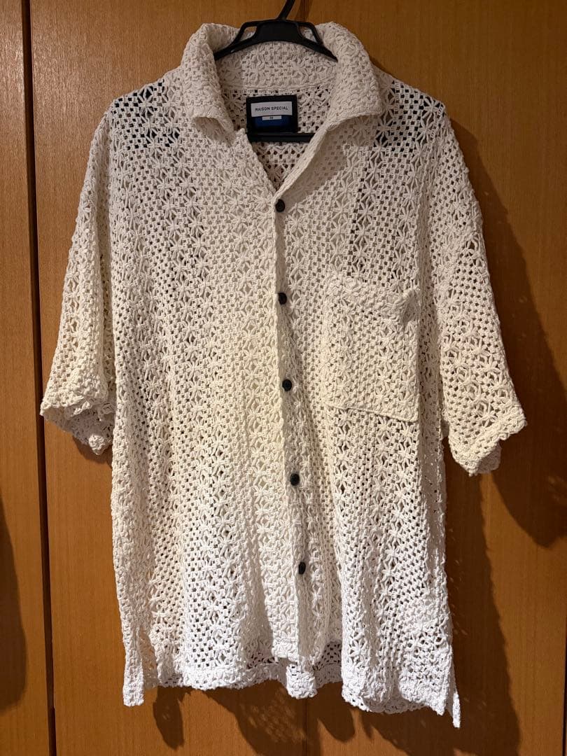 MAISON SPECIAL ホワイトレースシャツ