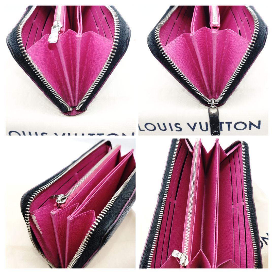 ルイヴィトン　エピ　ジッピーウォレット　ノワール ピンク　長財布　M64838