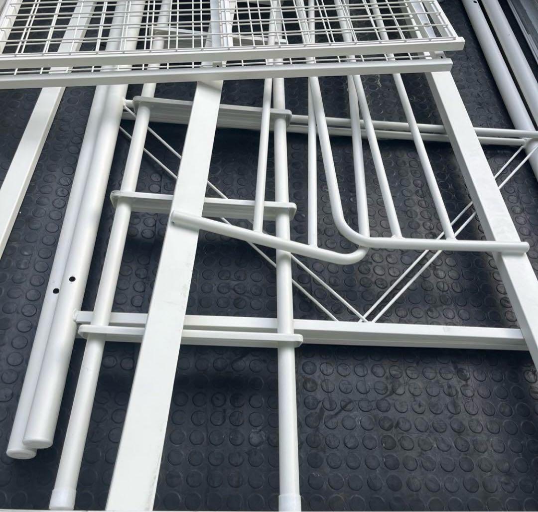 ニトリ スチールロフトベッド　ハイタイプ　オフホワイト