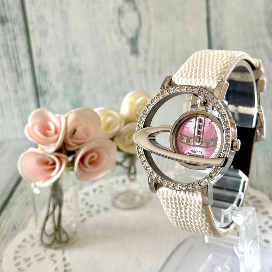 【限定】vivienne ヴィヴィアン 腕時計 サークルオーブ ピンク調