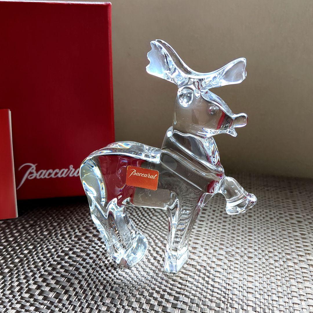 石島　Baccarat バカラ クリスタルガラス トナカイ 置物クリスマス