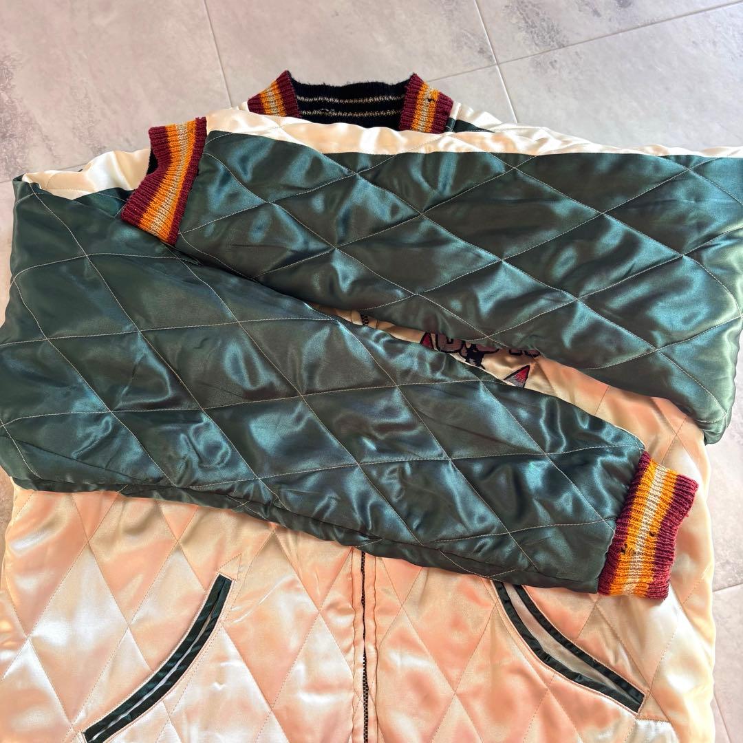 わ*き様 【入手困難】名作 東洋エンタープライズ 髑髏 スカジャン 中綿 リバー