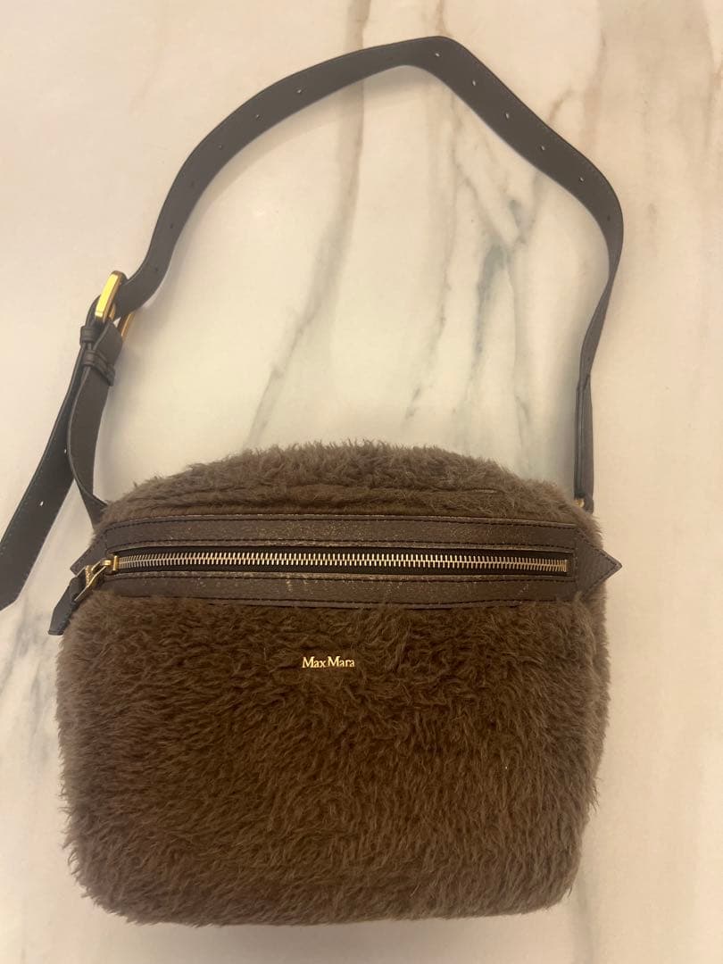 Max Mara テディベア　ブラウンボディバッグ