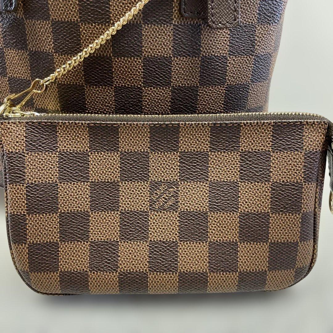 【LOUIS VUITTON】ダミエハンドバッグ ポーチ付き