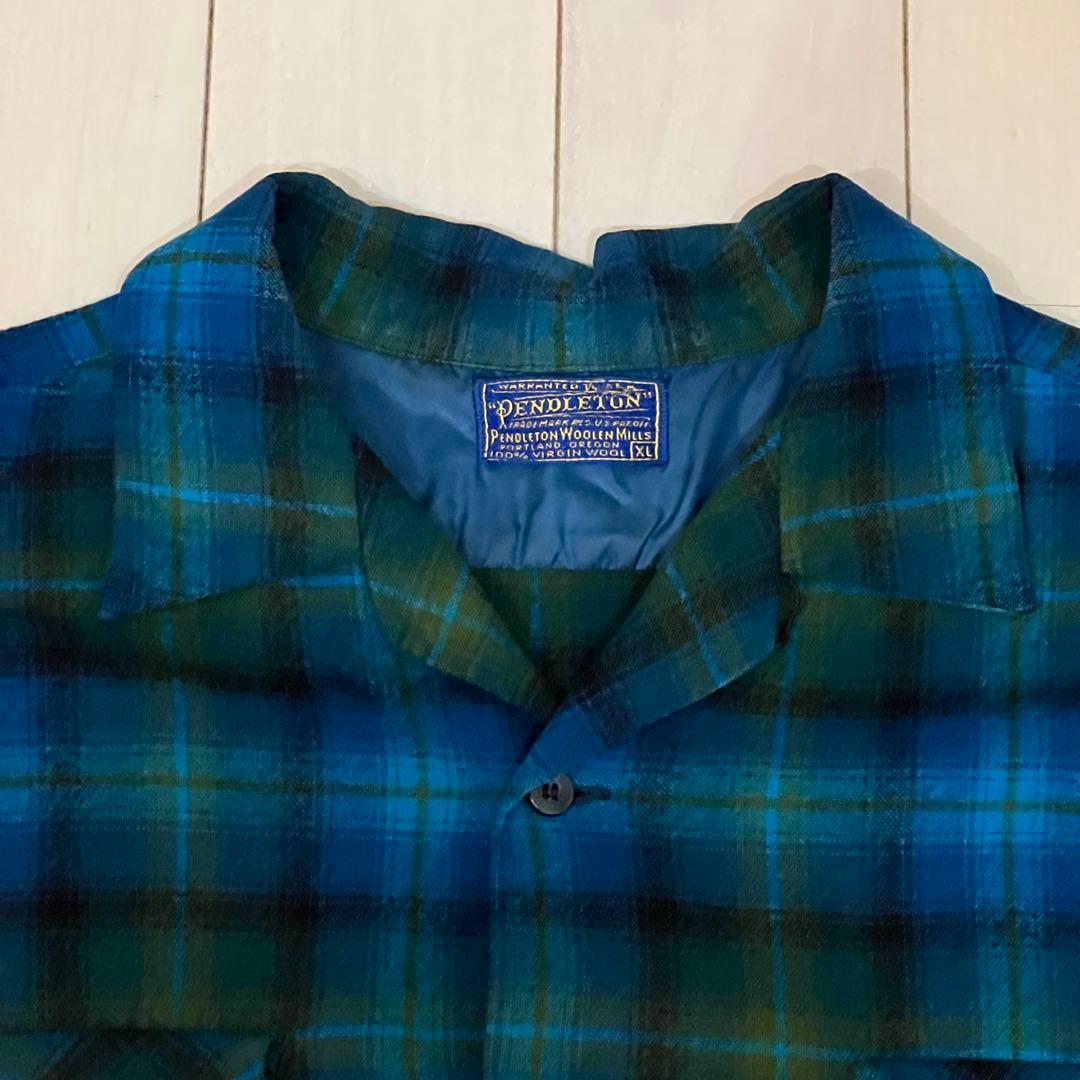 【50s 好配色 神サイズ】 pendleton ボードシャツ オンブレ