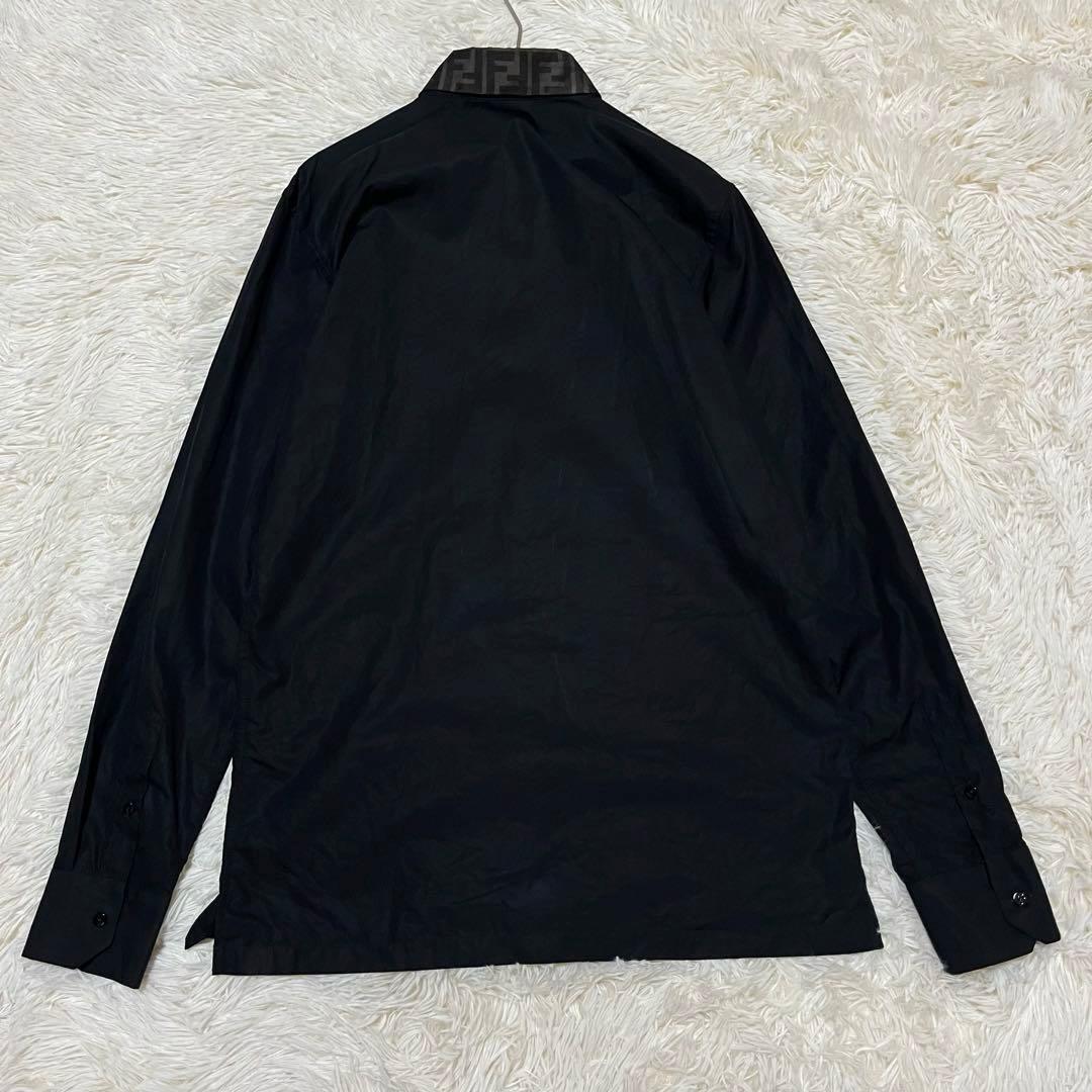 【目黒蓮着用】FENDI フェンディ 襟元 ズッカ柄 切り替え 長袖シャツ