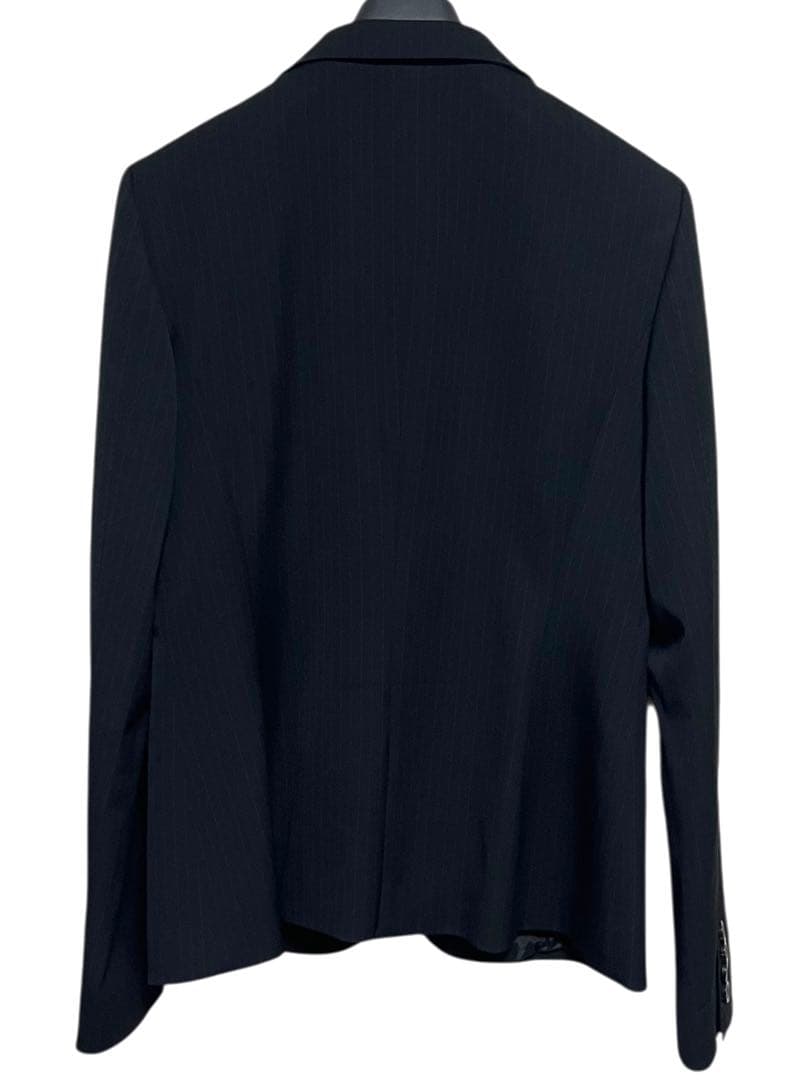 美品　23区　COLOMBO生地　ストライプパンツスーツセットアップ　ブラック