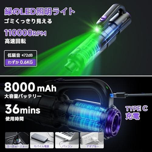 掃除機 コードレス Bivark 28000pa超強力吸引【2025業_corg