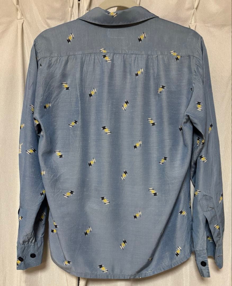 [60s] Ashfield レーヨンシャツ カスリ アトミック ハンドステッチ