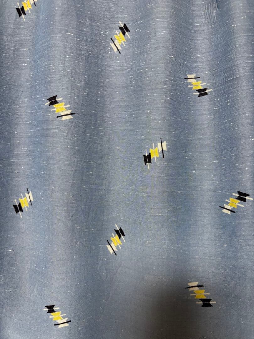 [60s] Ashfield レーヨンシャツ カスリ アトミック ハンドステッチ