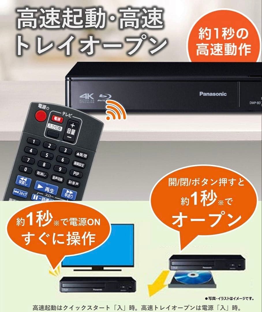 (未開封)Panasonic DMP-BDT180-K ブルーレイプレーヤー