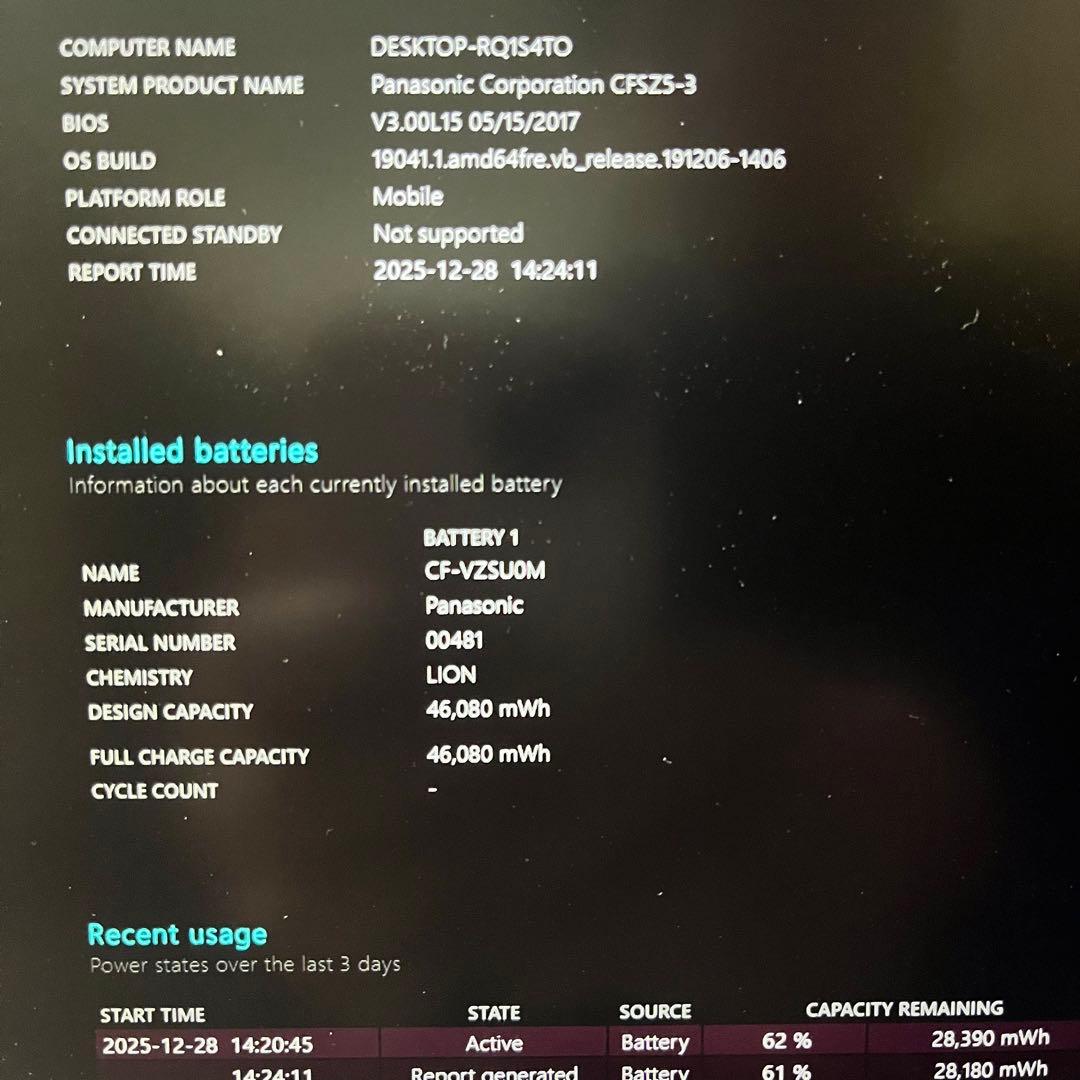 Panasonic CF-SZ5 ノートPC レッツノート