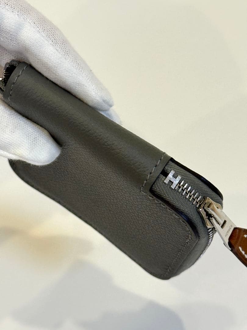 ほぼ未使用 W刻印 HERMES アザップ ミニ シルクイン ケース