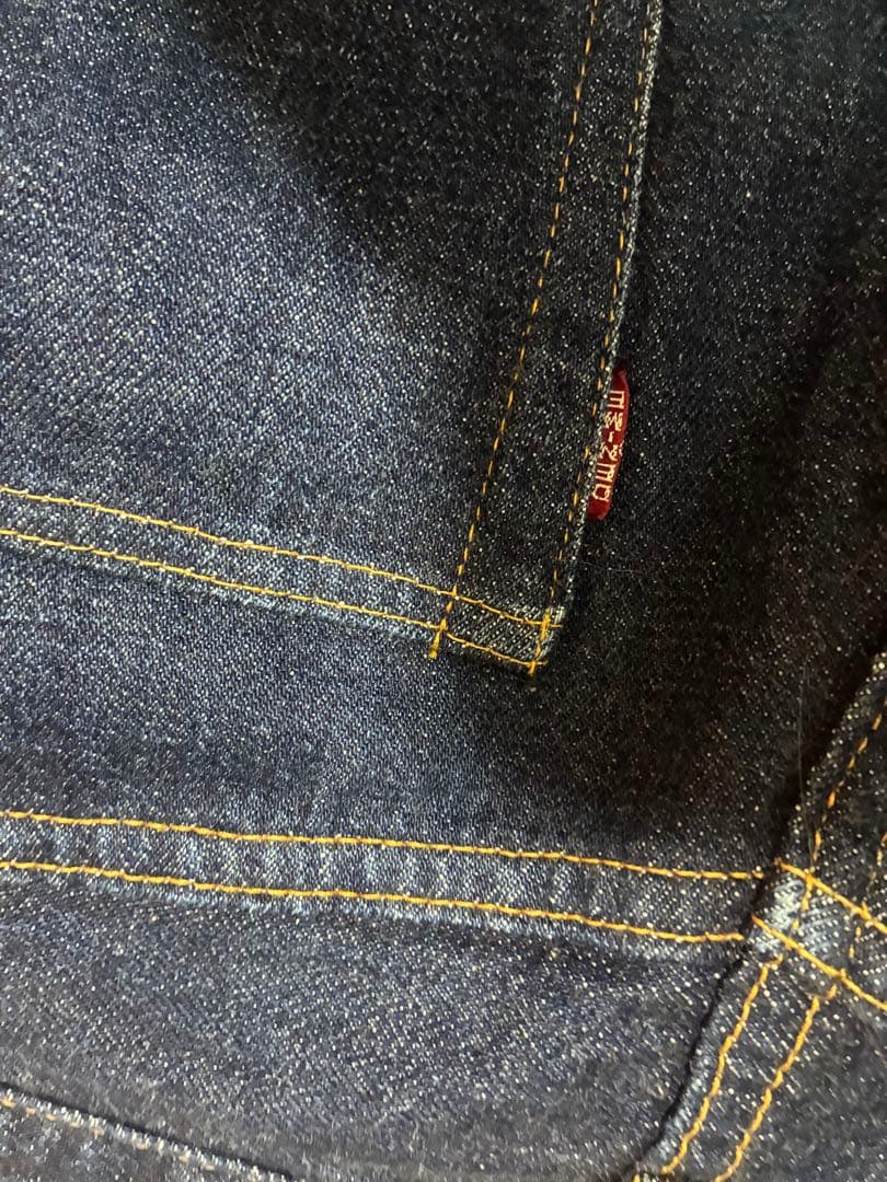 denime セルヴィッチ　赤身　濃紺　デニム