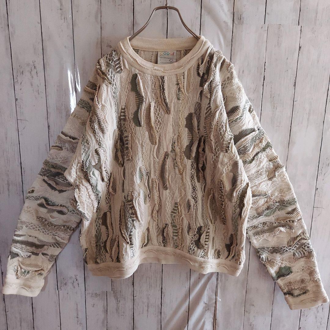 【COOGI】クージー オーストラリア製 3Dニット 好配色 L