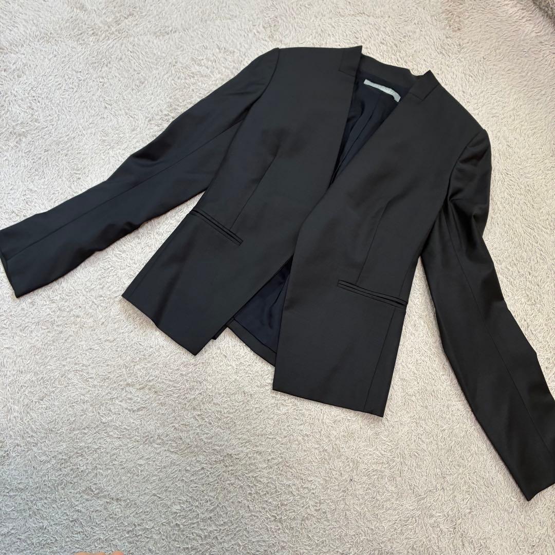 マニャ様お取引中executive パンツスーツ ノーカラー 黒　S セット