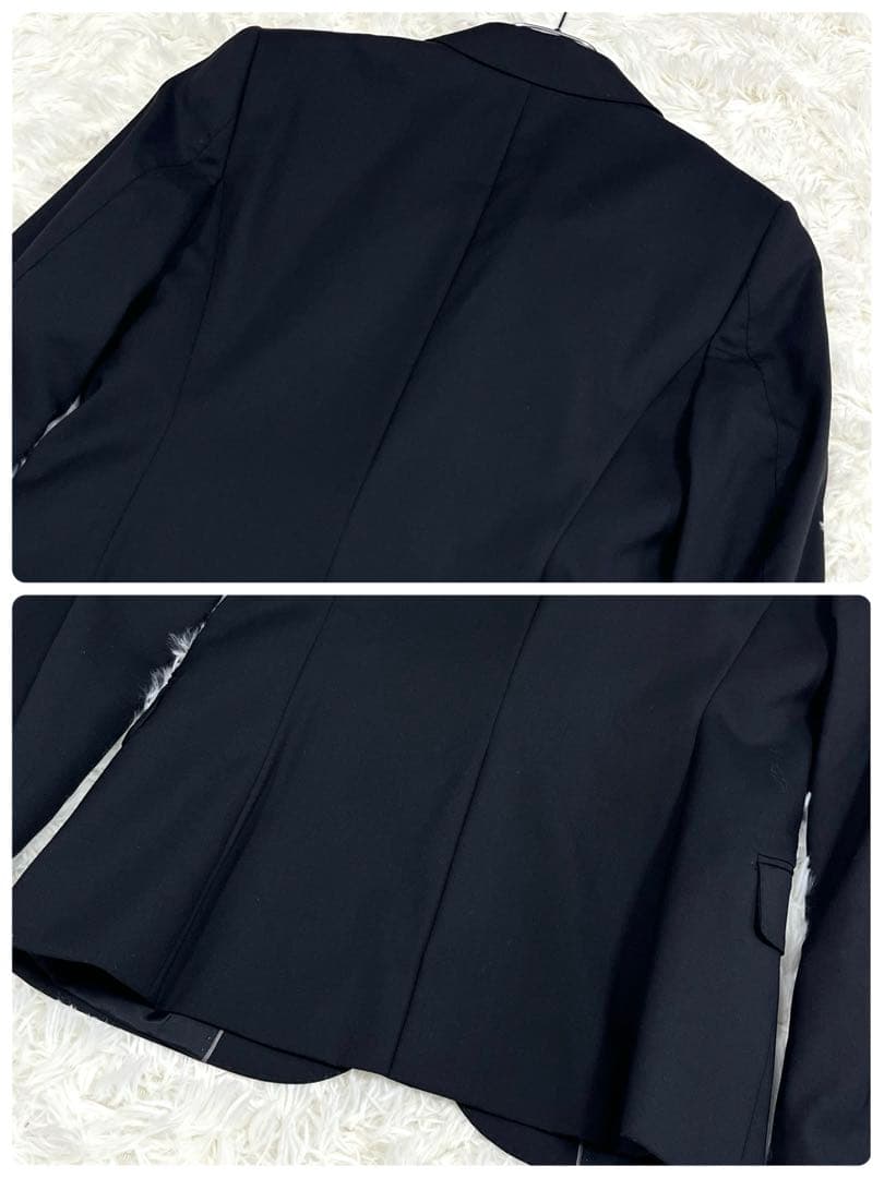 『美品』23区 セットアップパンツスーツ ブラック38 イタリア製生地ストレッチ