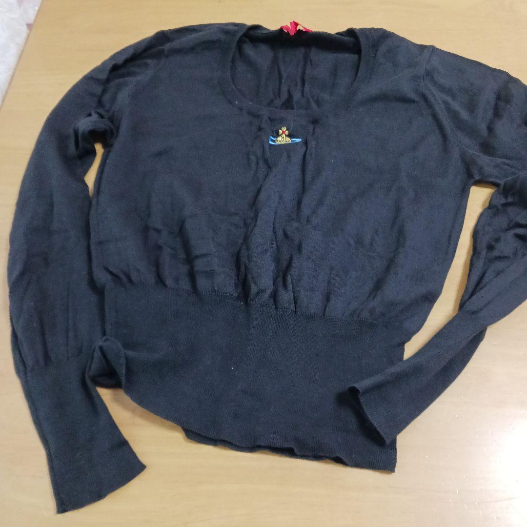 Vivienne Westwood　ニット　ブラック　オーブ刺繍　ロゴ