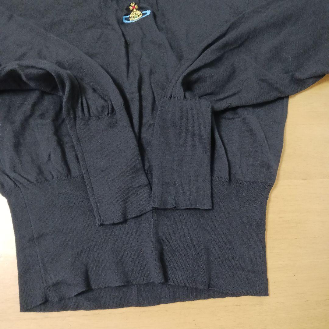 Vivienne Westwood　ニット　ブラック　オーブ刺繍　ロゴ