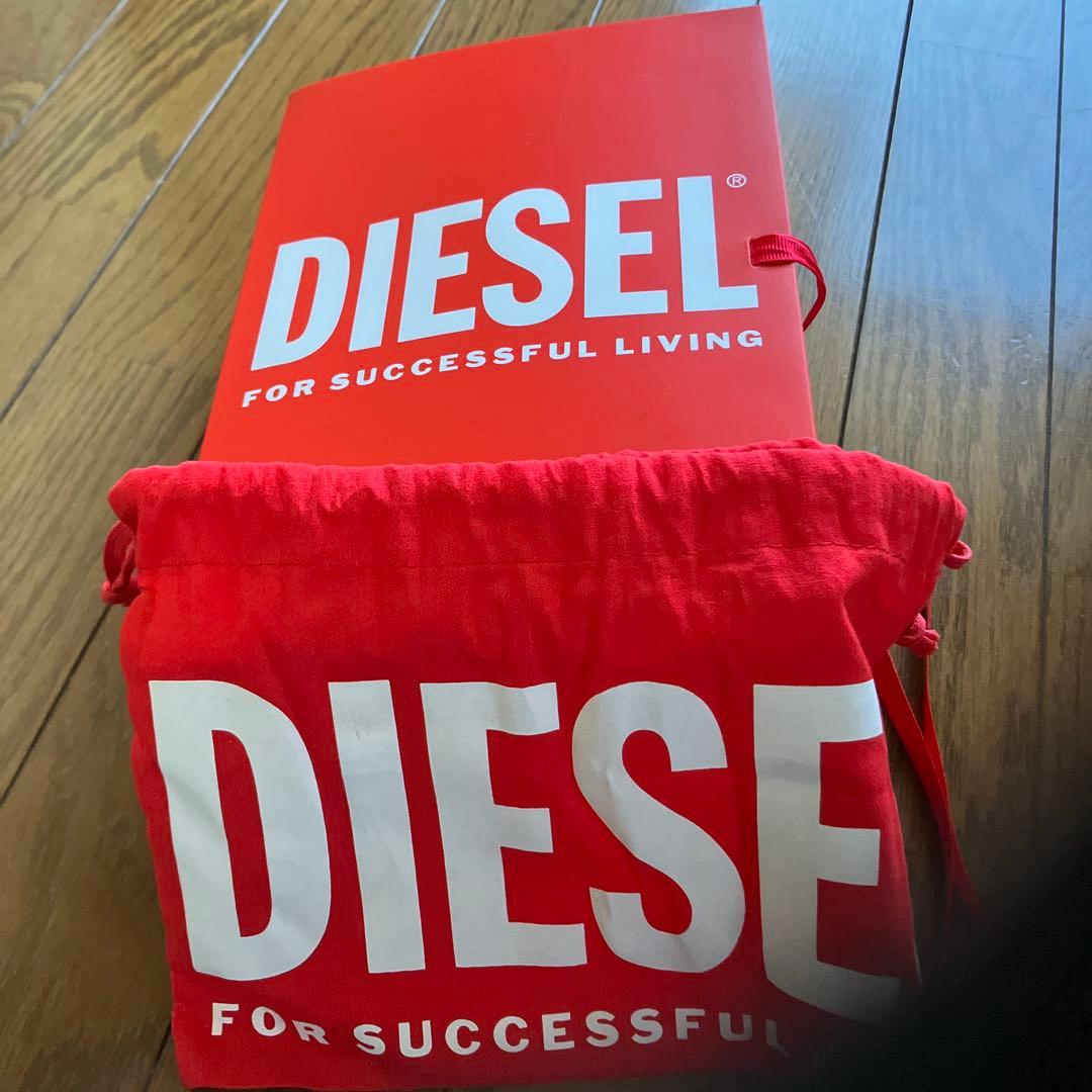 DIESEL ディーゼル Dロゴ バックル レザーベルト ブラック　80