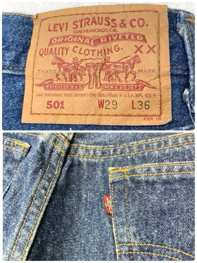 未使用 Levis 501 赤文字 刻印555 バレンシア工場 w29