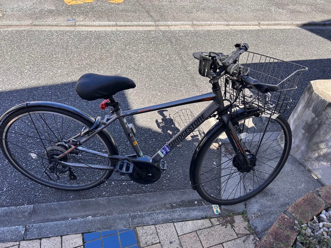「美品」ブリヂストン 電動アシスト自転車 グレー