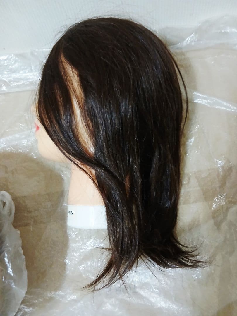 ウィッグ練習用 黒 ミディアム 4体セット