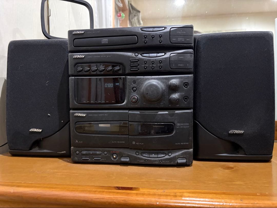 Victor コンポ FMラジオ CDカセットデッキ