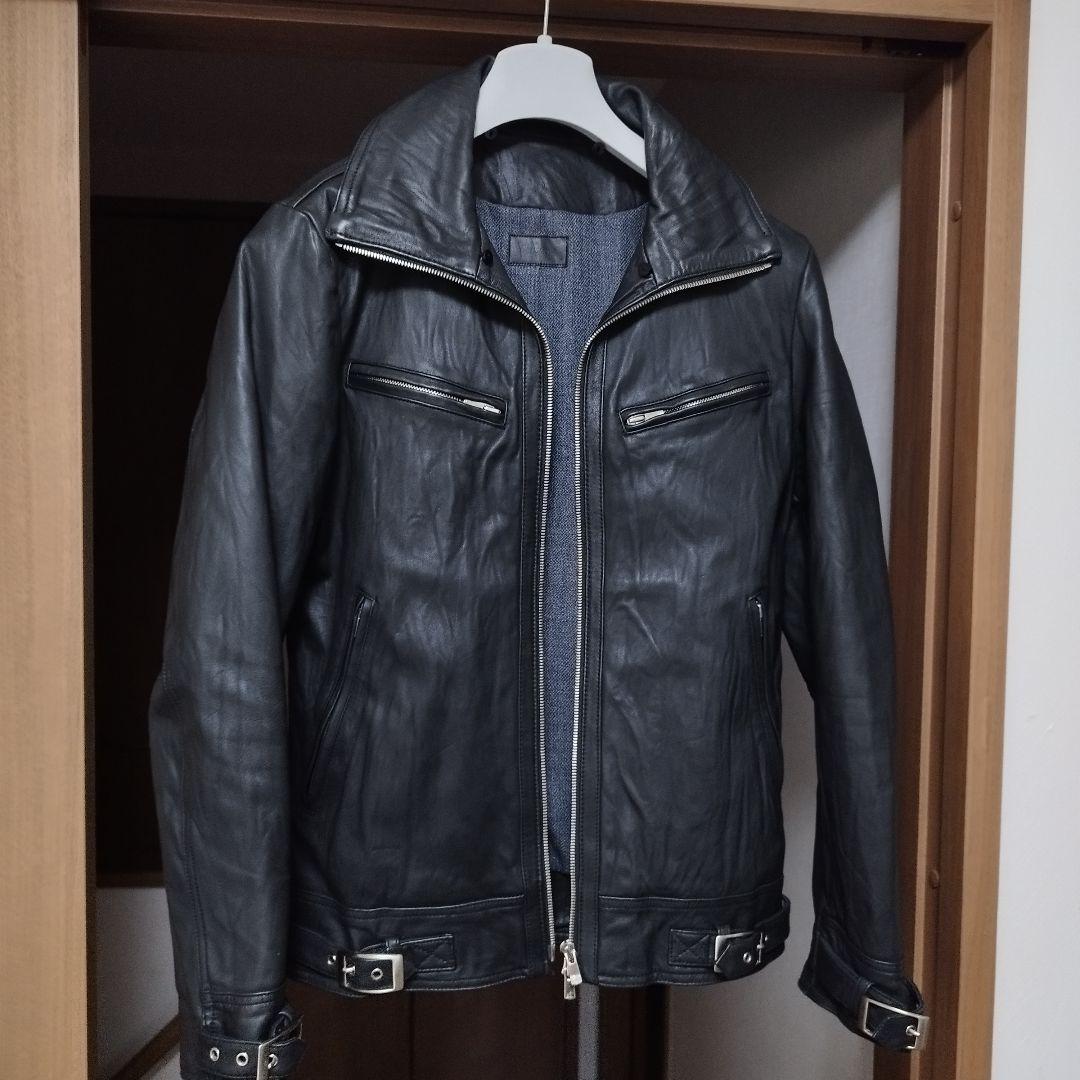 希少ホースレザー 本格派 レザージャケット ブラック M 馬革