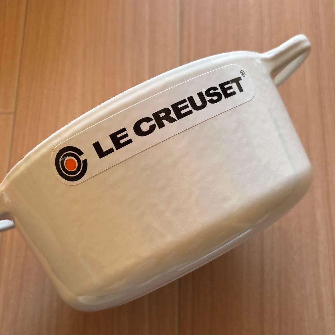 【Le Creuset】未使用品 両手鍋 白
