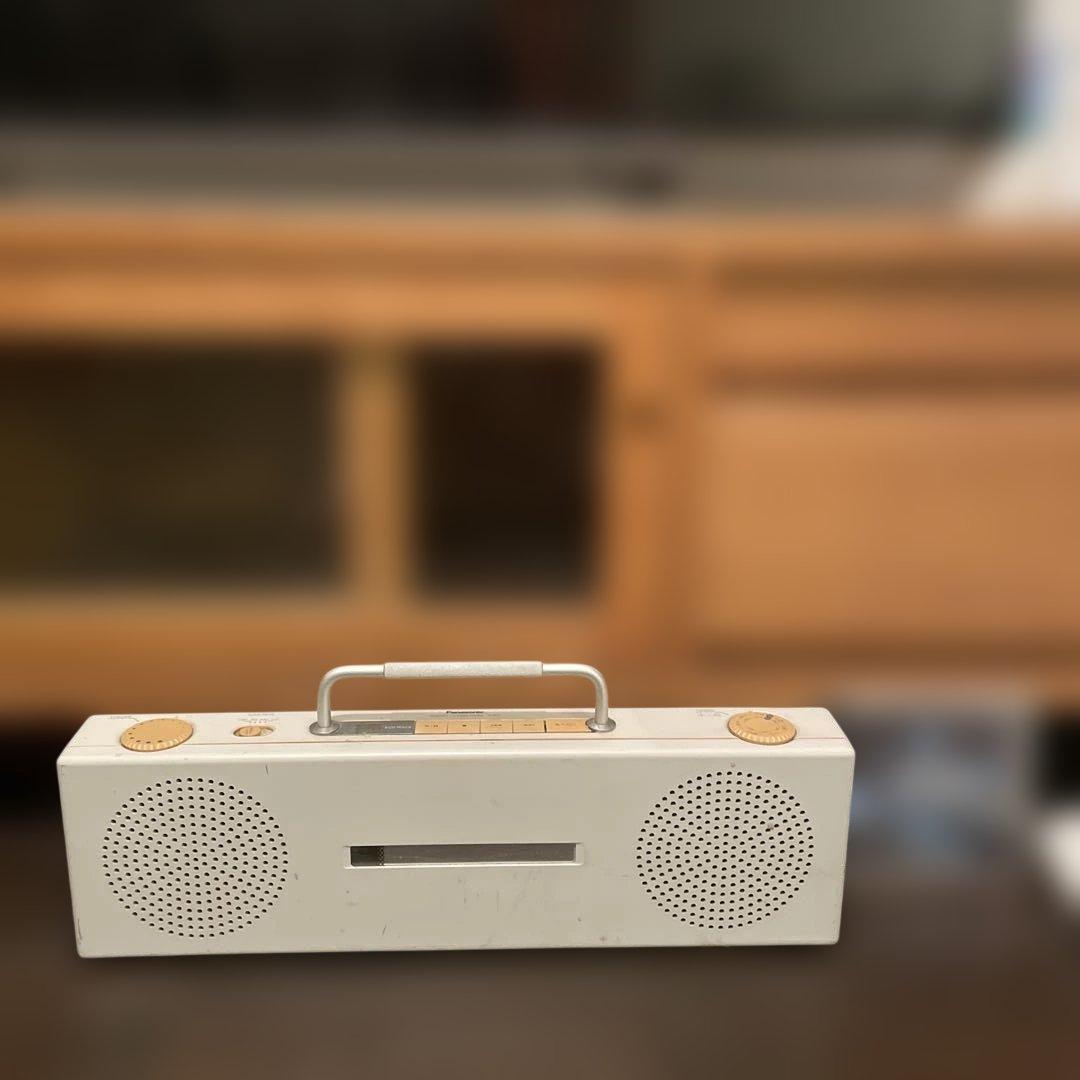 PanasonicCDプレイヤーラジオ付きお洒落ジャンク品