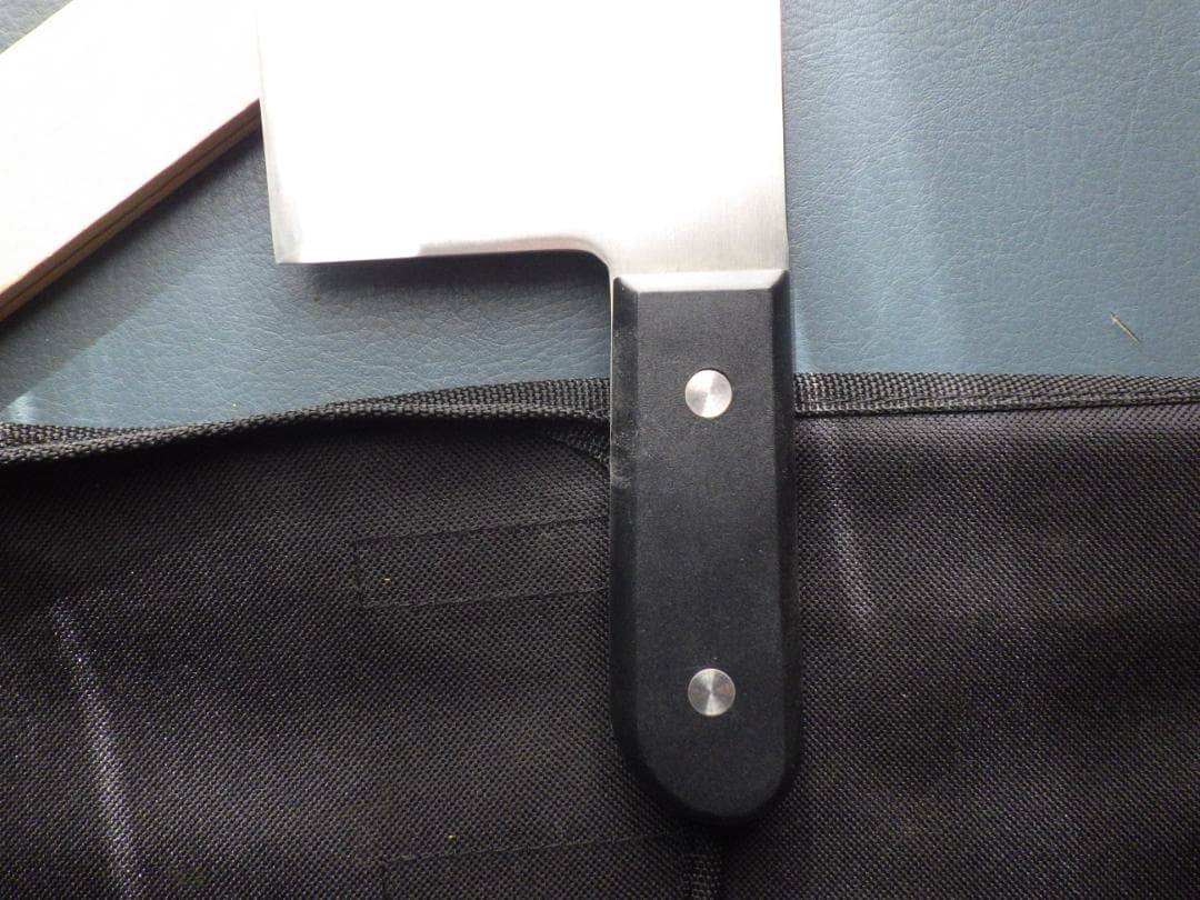 督*森様 INOX鋼/中華包丁★正義作★両刃手研ぎ済み・堺打刃物▲記名有▲