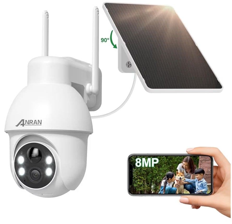 【新品未開封】防犯カメラ　ソーラーパネル　800万画素　ワイヤレス　360°撮影