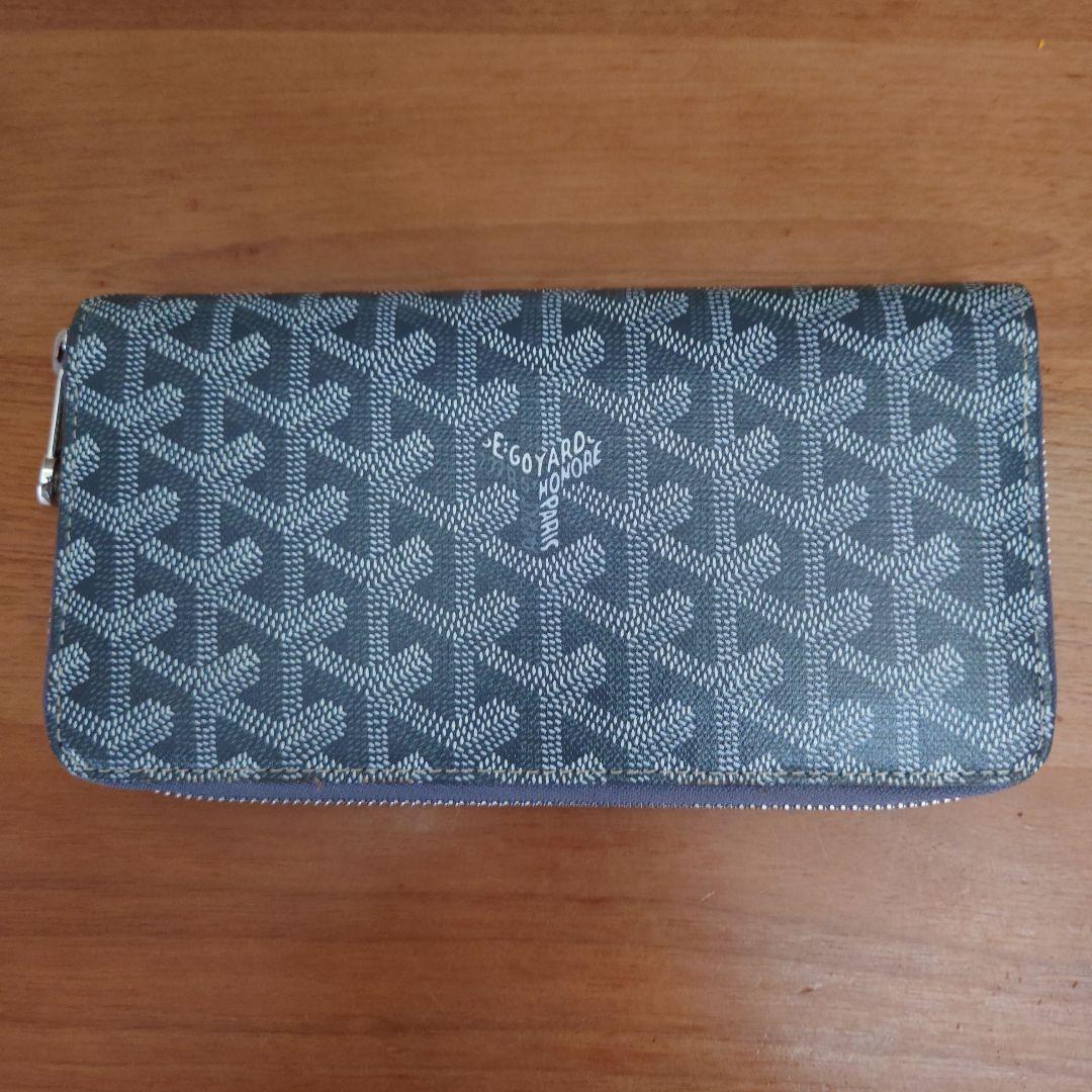 【美品】【購入証明書付】GOYARD/ゴヤール マティニオンGMウォレットグレー