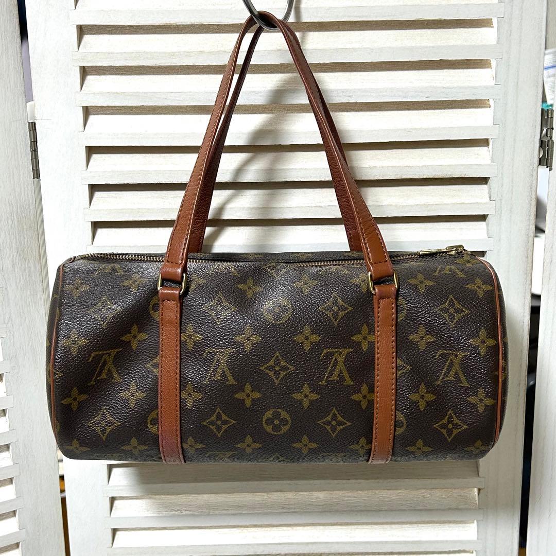 LOUIS VUITTON パピヨン 30 モノグラム ハンドバッグ ポーチ付
